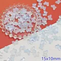Detail view of 15x10mm translucent gradient blue butterfly glass beads for DIY jewelry - 15x10mm / Blue Butterfly (L149#)