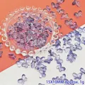 Close-up of gradient purple butterfly glass beads for DIY jewelry making accessories - 15x10mm / Purple Butterfly (L152#)