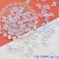 Macro view of gradient pink and blue butterfly glass beads for DIY jewelry making - 15x10mm / Blue Pink Butterfly (L154#)