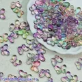Detail view of colorful 15x10mm gradient glass butterfly beads for DIY jewelry craft - 15x10mm / Colorful Butterfly (L156#)