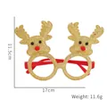 Sparkling glittery gold reindeer Christmas glasses frame for festive holiday parties - Gold Small Deer