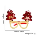 Red sequin Christmas tree glasses with dimensions 20x14cm and 21.2g weight specs - Red Christmas Tree Glasses