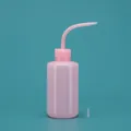 Pink plastic wash bottle with curved nozzle for succulent plants and laboratory use - 250ml (with Stopper) / Pink
