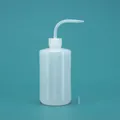 500ml graduated white plastic wash bottle with curved nozzle for laboratory and gardening - 500ml (with Stopper) / Translucent
