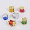 Mehrfarbige Mini-Laser-Weihnachtstrommeln als Baumschmuck und für Weihnachtsdekorationen. - 4CM Trommel 6er Set