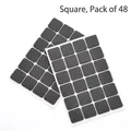Square 48-piece set of thickened non-slip furniture leg floor protectors in black - 48 Pieces Square