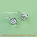 Support de boucle d'oreille en argent 925 pour création bijoux - Support Boucle d'Oreille Zirconia (Grand) / Une Paire / Couleur Argent Originale