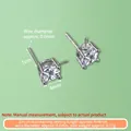 Supports de boucles d'oreilles en argent 925 avec zircons pour la création de bijoux - Support Boucle d'Oreille Zirconia (Petit) / Une Paire / Or blanc