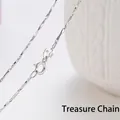 S925 sterling silver ingot style necklace chain without pendant - Yuanbao Chain / S / 40CM