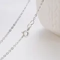 Dainty 925 sterling silver O-chain necklace with secure spring ring clasp closure - O Chain
