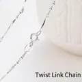 925 sterling silver twisted slice chain necklace for women - Twisted Chain