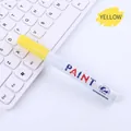 Yellow oil-based permanent paint marker for metal tire touch-up and DIY graffiti art - Yellow