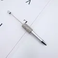 Bolígrafo de cuentas DIY plateado con barril decorado con brillantes strass - Incrustaciones de Circonita / Plateado