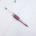 DIY Kugelschreiber mit rosa Strasssteinen und elegantem Roségold-Finish für Perlen-Fans - Zirkonia Eingelegt / Rosa
