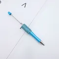 Himmelblauer Kristallperlen DIY Kugelschreiber mit Strass-Laufdekoration - Zirkonia Eingelegt / Saphirblau