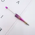 Personalisierbarer Perlenstift mit lila Farbverlauf und glitzernden Strasssteinen - Zirkonia Eingelegt / UV Gradient Purple