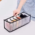 Organizer per cassetti in rete pieghevole con scomparti per calze e biancheria intima - 7-Grid Style / Nero