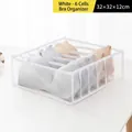Organizador de sujetadores de malla blanco con 6 compartimentos 32x32x12cm cajón - 6-Grid Style / Blanco