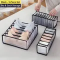 Black 3-piece mesh drawer organizer set for storage of bras, socks, and underwear - Three-Piece Set / Black