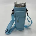 Γαλάζια θήκη μεταφοράς ποτηριού 40oz με διπλές τσέπες τηλεφώνου και ρυθμιζόμενο λουράκι - Μεγάλη θήκη ποτηριού και τσέπη (στιλ μπρελόκ) - Μπλε