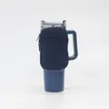 Μπλε θήκη ποτηριού 40oz με διπλές τσέπες για προστασία ποτηριού Stanley Cup - Διπλή τσέπη - Ναυτικό μπλε