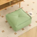 Quadratisches grünes Bodenkissen aus Leder für minimalistisches Tatami-Dekor - Katzenkratzleder - Quadratisch / 40*40*15 cm / Hellgrün