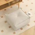 Japanisches minimalistisches quadratisches verdicktes Bodenkissen in elegantem Beige - Katzenkratzleder - Quadratisch / 40*40*15 cm / Hellgrau
