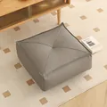 Premium grey square thick floor cushion for tatami mat seating and balcony decor - Cat Scratch Leather - Square / 40*40*15 cm / Dark Gray