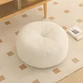 Thickened Japanese style round beige floor cushion for meditation and balcony decor - Fine Linen - Round / 40*40*15 cm / Khaki