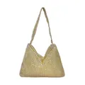 Elegante bolso de hombro pequeño con pedrería dorada para fiestas y eventos - Dorado