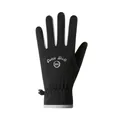 Detailweergave van zwarte winter fietshandschoen met Cutie Doll logo en elastische pols - Outdoor Gespstijl (160) / Zwart