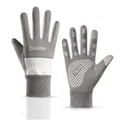 Uniseks grijze winterhandschoenen met touchscreen-functie, fleecevoering en antislip - Sport Polsbescherming Anti-Slip Stijl (031) / Grijs