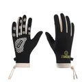 Zwarte winterse thermische handschoenen met touchscreen en vingerflap voor buitenactiviteit - Flip-top Smiley Stijl (204) / Zwart