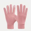 Warme winter touchscreen handschoenen in roze stof voor outdoor fietsen - Suède Imitatie Touchscreen Stijl (235) / Roze
