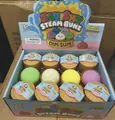 Colorful squishy steam bun dumpling stress relief toys presented in a retail display box set - Steamed Bun Squishy (6cm / No Expression) / White
