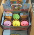 Set di giocattoli antistress Squishy Steam Bunz colorati in quattro colori vivaci - Squishy Panino (10cm / Con Espressione) / Colorato