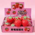 Simpatici giocattoli antistress a forma di fragola e pomodoro in scatola rosa - Squishy Fragola (6cm / Tipo Farina) / Rosso