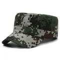 Militärische Flatcap im digitalen Camouflage-Muster für Herren, Waldoptik Design - Verstellbar / Grün Digital Tarnung