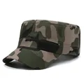 Klassische Tarnfarben Militär Flat Top Patrouillenmütze für Herren zum Sonnenschutz - Verstellbar / Phantom Tarnung