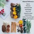 DIY dried flower material kit including pine cones, cinnamon, and eucalyptus - Material Box (Style A5)