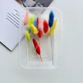 Vibrant mixed colorful dried rabbit tail grass stems for DIY floral craft arrangements - Rabbit Tail Grass (Mixed Colors) / One Boxed