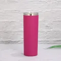 Gobelet isotherme 20 oz en acier inoxydable fuchsia avec couvercle transparent pour voyage - 600ml / Rose rouge
