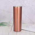 Gobelet isotherme en acier inoxydable de 20oz or rose au design élégant avec couvercle - 600ml / Or rose