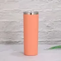Gobelet isotherme en acier inoxydable 20oz avec finition mate pêche et couvercle - 600ml / Orange