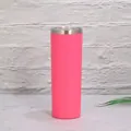 Gobelet isotherme 20 oz en acier inoxydable rose mat pour porte-gobelet de voiture - 600ml / Pêche