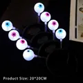 LED-leuchtende Augapfel-Stirnbänder für Halloween-Partys, 20x20cm Gruselzubehör - Blasgeformtes Augapfel-Stirnband