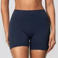 Professional high-waisted naked feel yoga shorts for women in navy blue quick-dry fabric - Deep Well Blue [NEW - New Color] / S