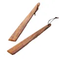 Ensemble de spatules premium en bois d'acacia avec grain naturel et boucle de suspension - Spatule d'extérieur en bois d'acacia 30,5 cm version longue