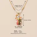 Prachtige vintage cartoon olifant hanger ketting met kralen, gemaakt van hoogwaardig koper - Gouden Olifant