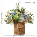 Panier de fleurs printanières artificielles avec hortensias et marguerites mélangés - Style 1